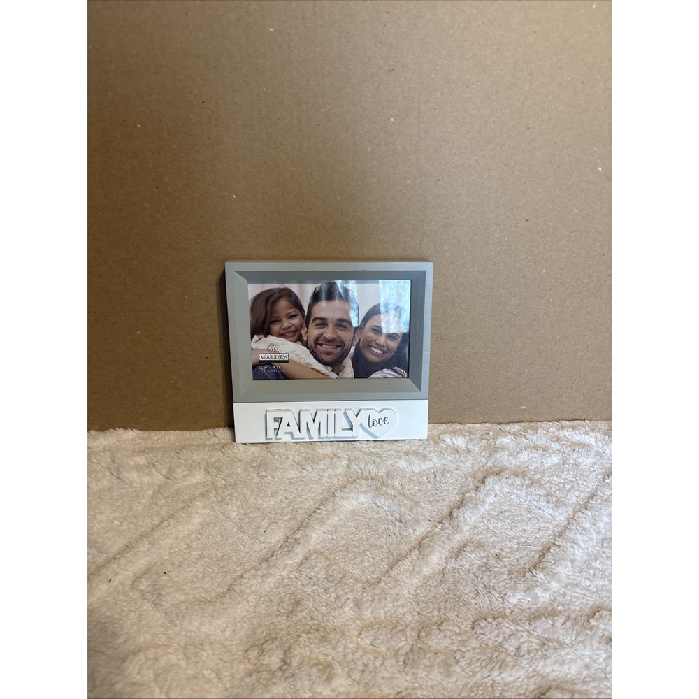 Malden 4x6 Family Love Picture Frame White Gray Neutral